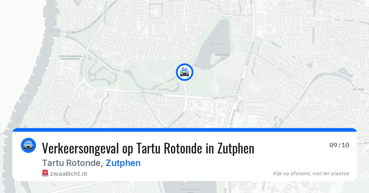 Verkeersongeval op Tartu Rotonde in Zutphen — 17 jun 2026