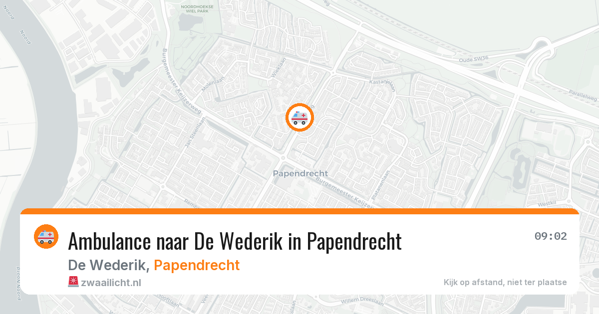 Ambulance naar De Wederik in Papendrecht — 21 mei 2026