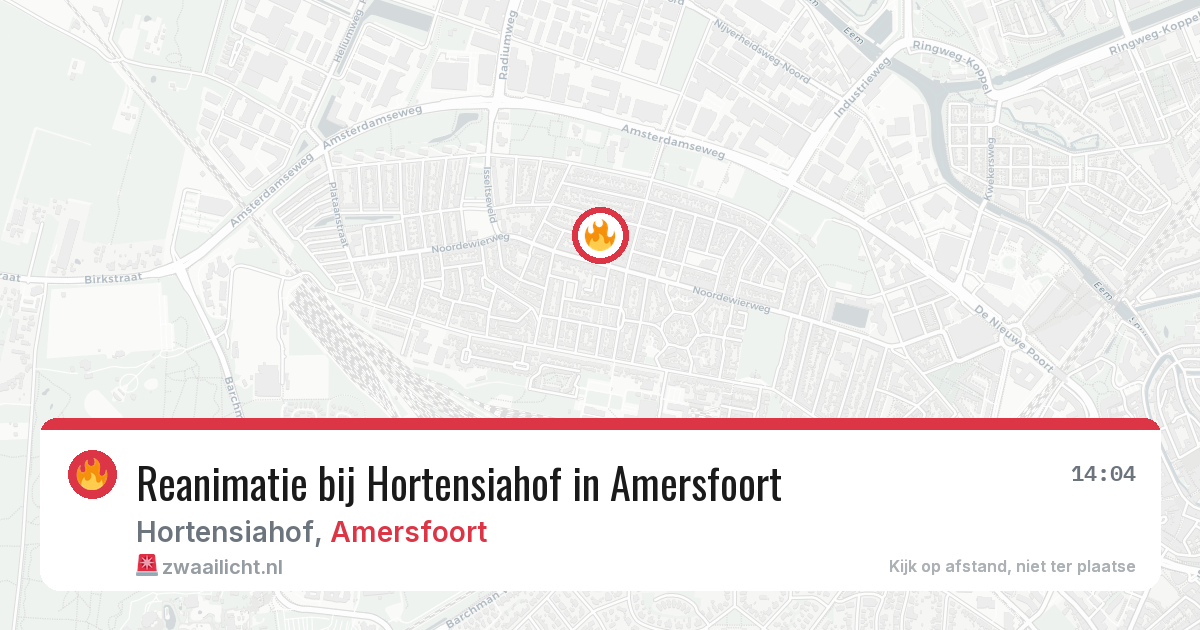 Reanimatie bij Hortensiahof in Amersfoort — 9 mei 2026