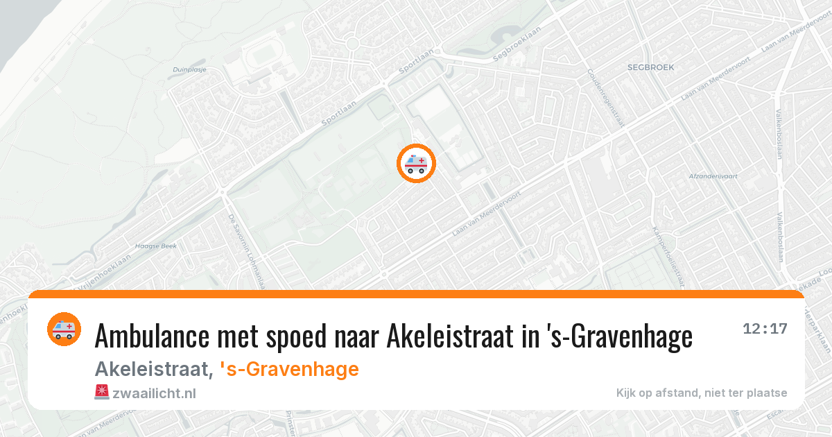 Ambulance met spoed naar Akeleistraat in 's-Gravenhage — 13 mei 2026