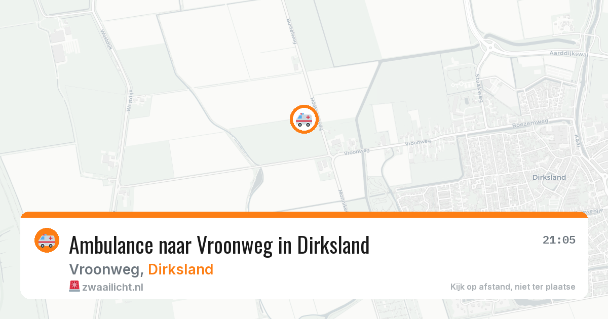 Ambulance naar Vroonweg in Dirksland — 10 aug 2026