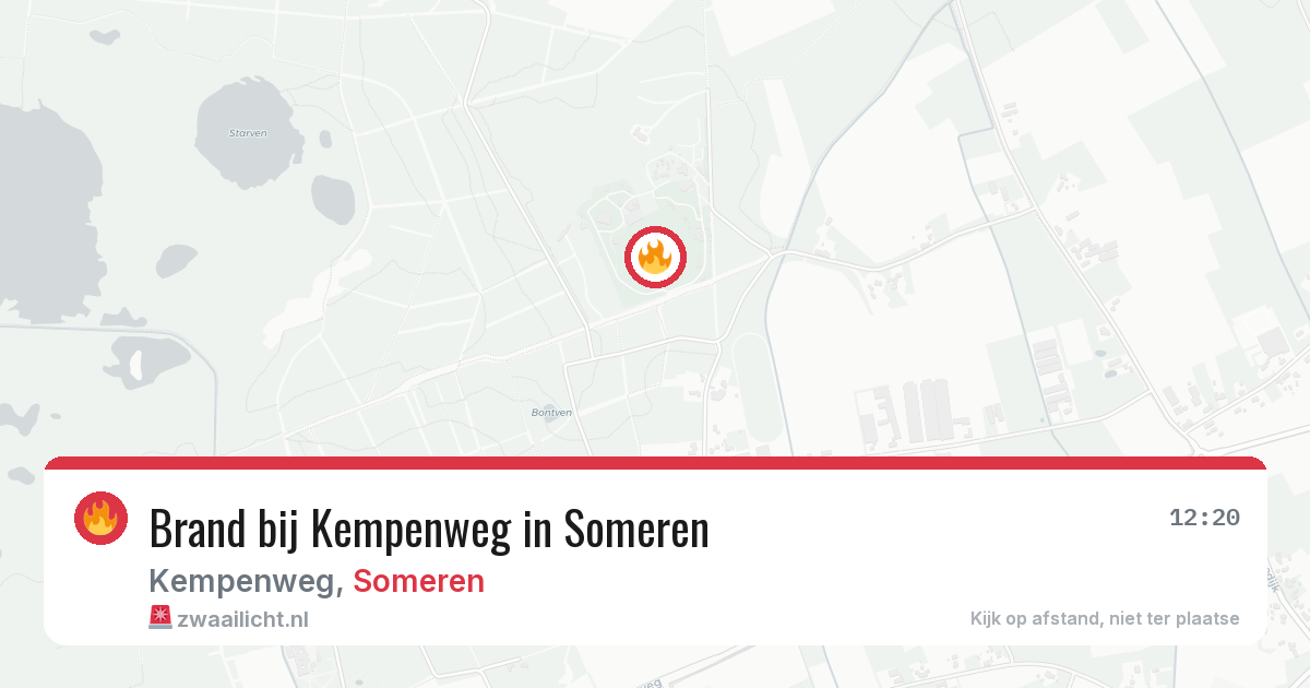 Brand bij Kempenweg in Someren — 15 jul 2026