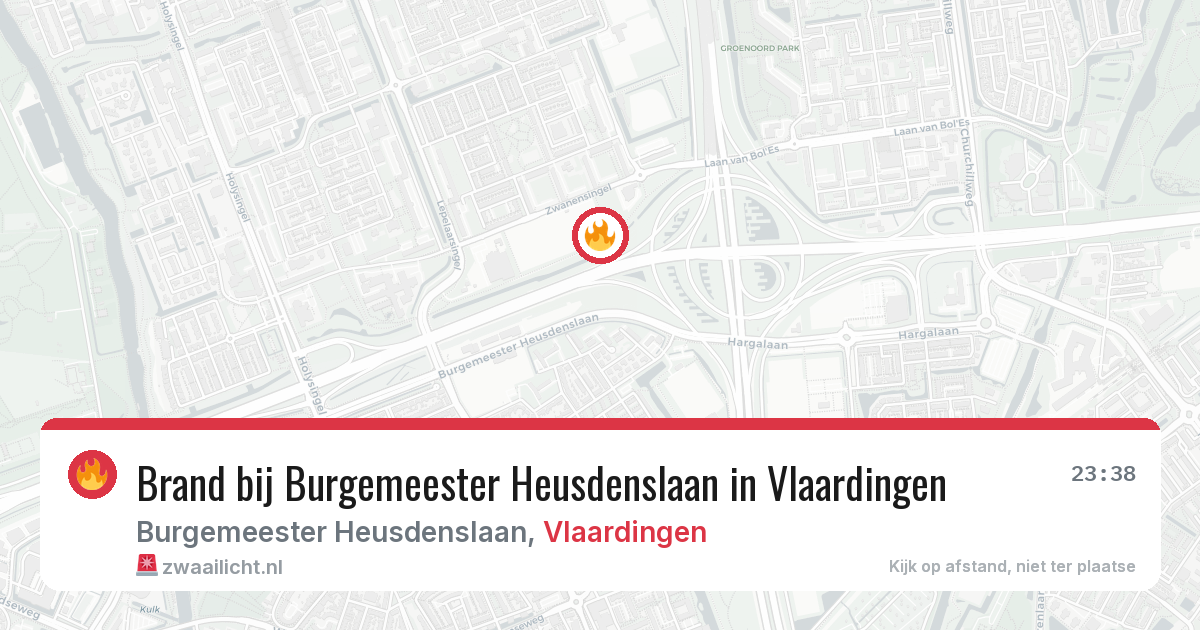 Brand bij Burgemeester Heusdenslaan in Vlaardingen — 19 jun 2026