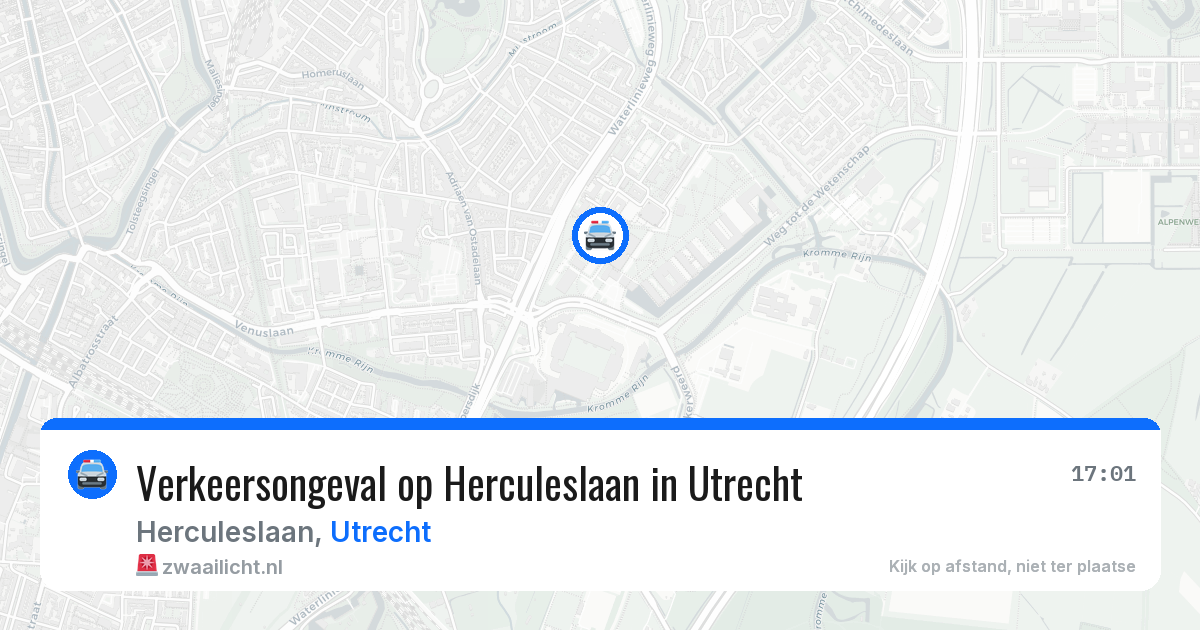 Verkeersongeval op Herculeslaan in Utrecht — 31 mrt 2026
