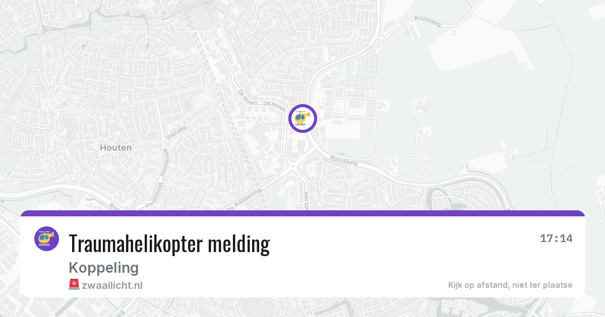 Traumahelikopter melding — 17 jul 2026