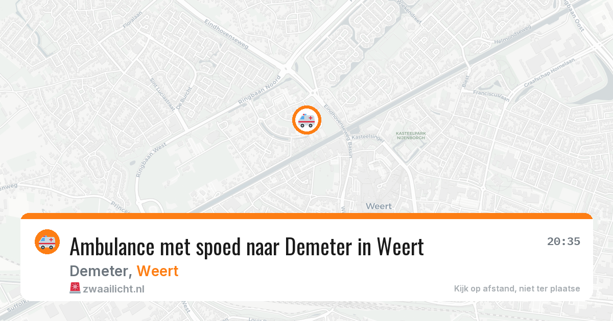 Ambulance met spoed naar Demeter in Weert — 26 jan 2026