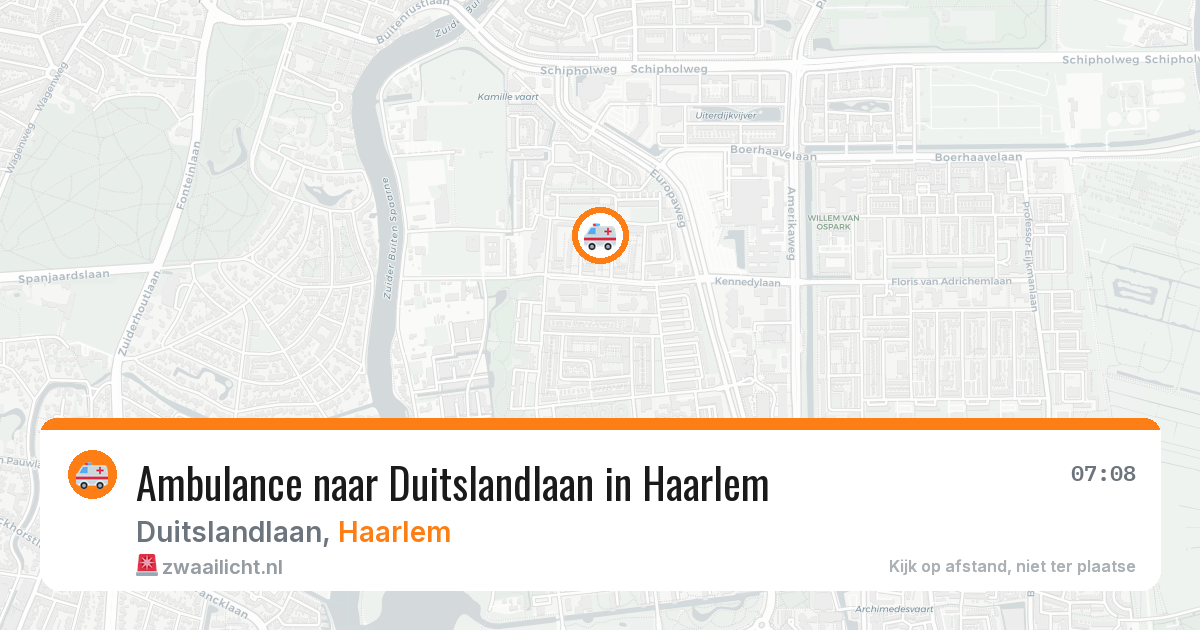 Ambulance naar Duitslandlaan in Haarlem — 10 mei 2026