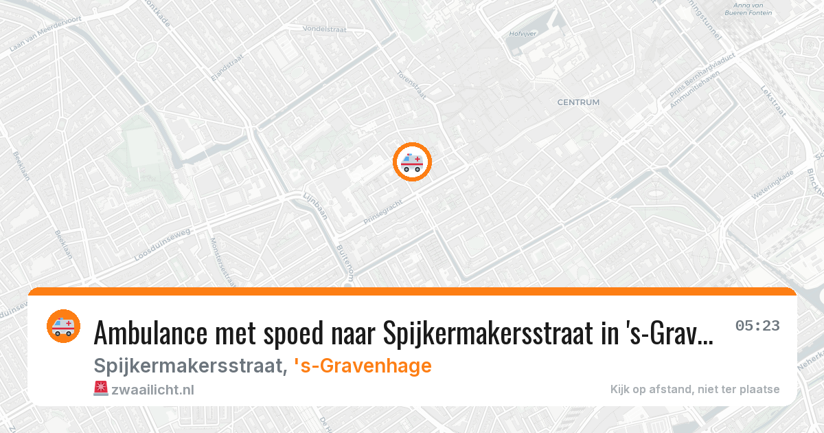 Ambulance met spoed naar Spijkermakersstraat in 's-Gravenhage — 4 apr 2026