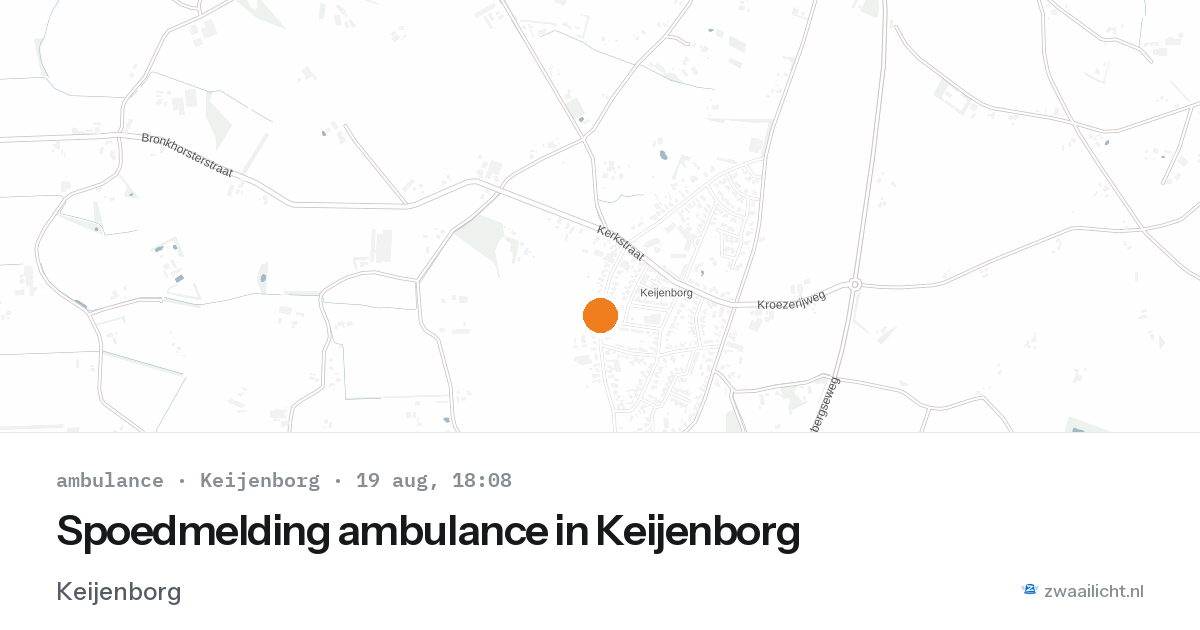 Spoedmelding ambulance in Keijenborg — 19 aug 2026