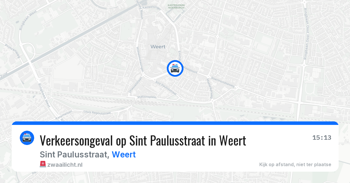 Verkeersongeval op Sint Paulusstraat in Weert — 20 jan 2026