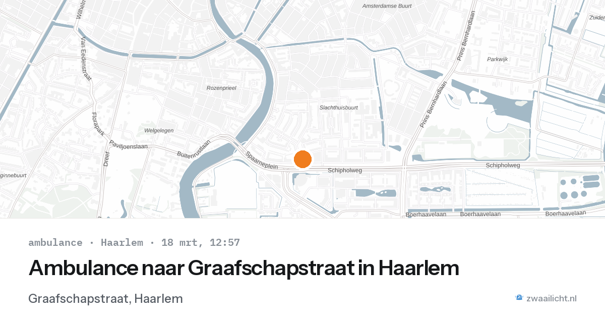 Ambulance naar Graafschapstraat in Haarlem — 18 mrt 2026