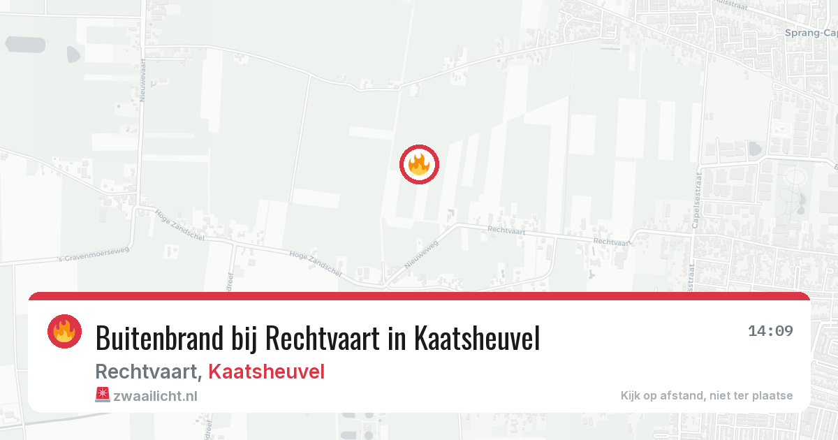 Buitenbrand bij Rechtvaart in Kaatsheuvel — 3 jul 2026