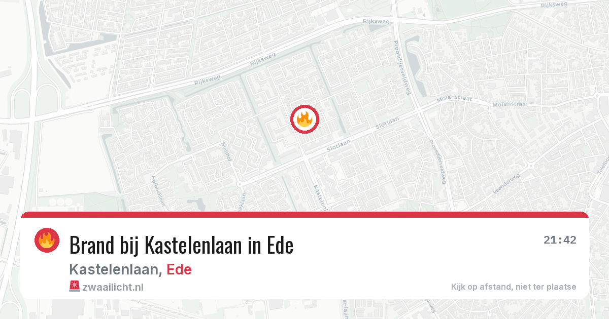 Brand bij Kastelenlaan in Ede — 24 jun 2026