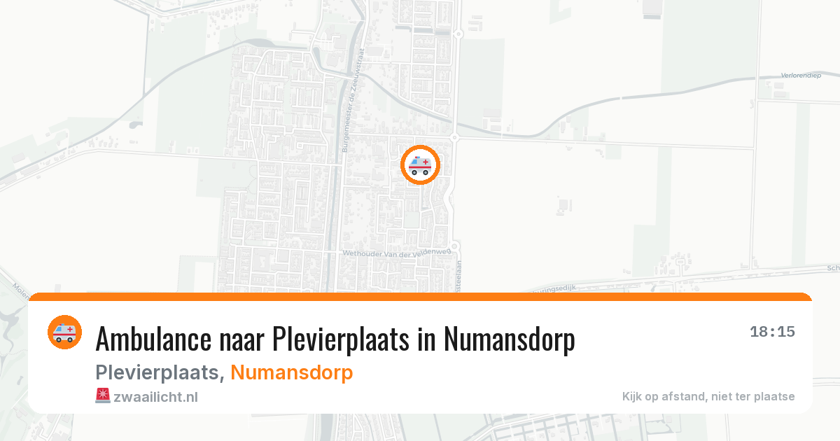 Ambulance naar Plevierplaats in Numansdorp — 8 aug 2026