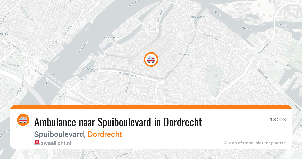 Ambulance naar Spuiboulevard in Dordrecht — 11 mrt 2026