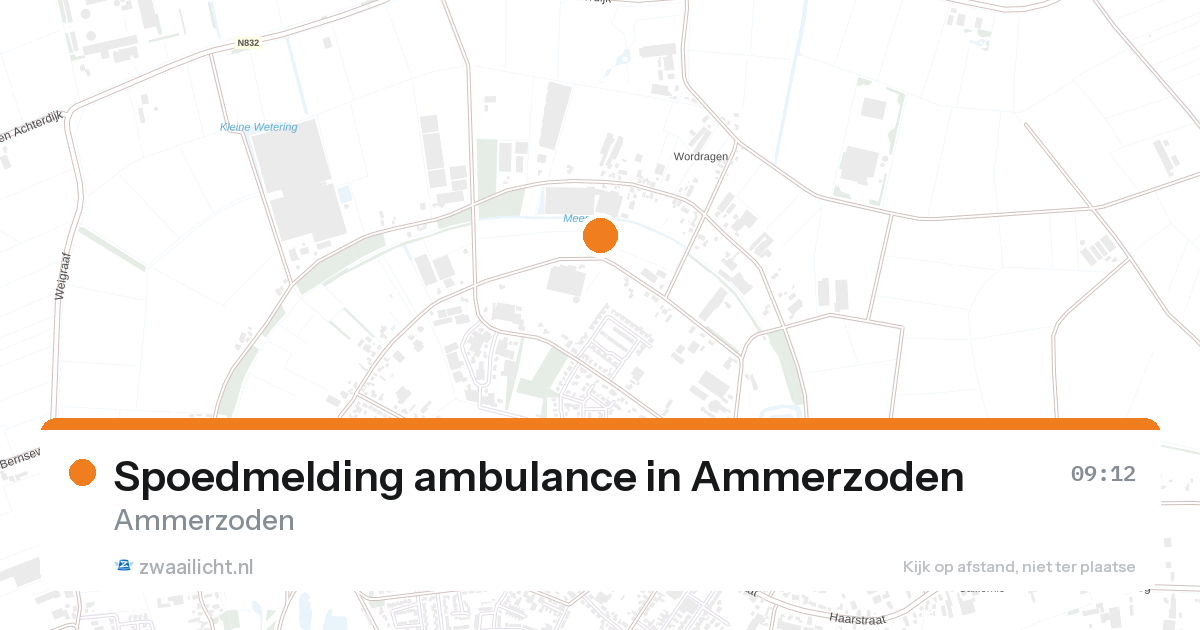Spoedmelding ambulance in Ammerzoden — 28 aug 2026