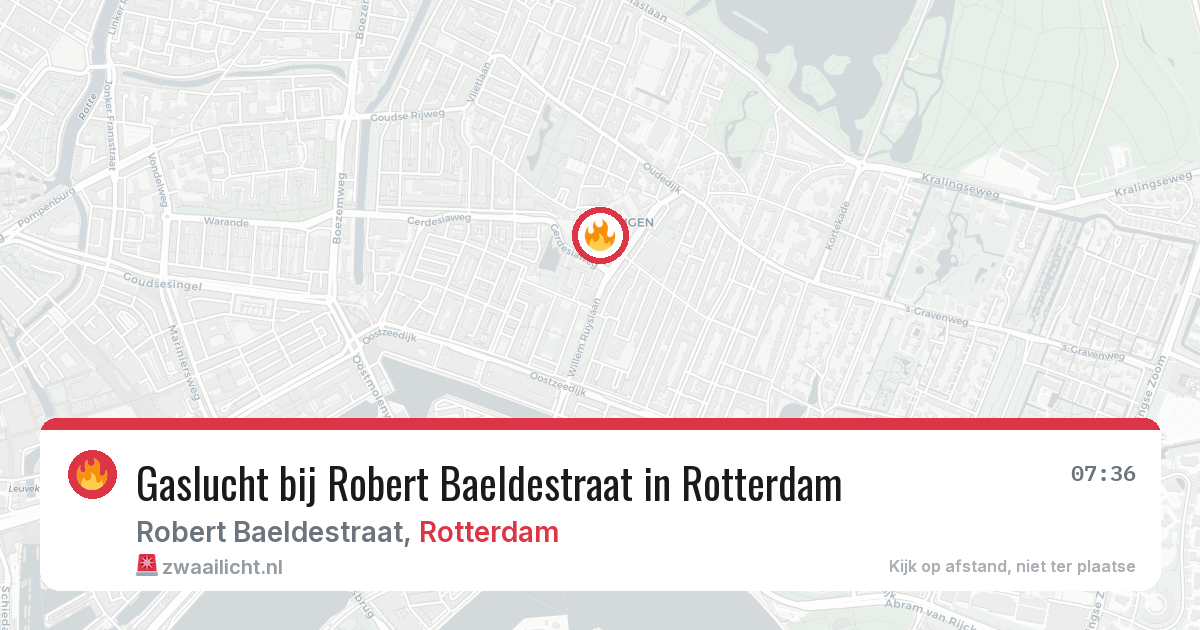 Gaslucht bij Robert Baeldestraat in Rotterdam — 7 apr 2026