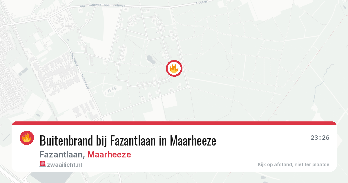 Buitenbrand bij Fazantlaan in Maarheeze — 6 jul 2026