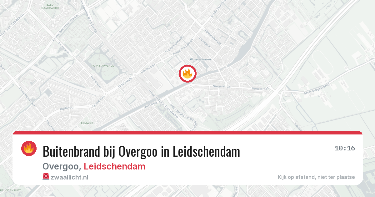 Buitenbrand bij Overgoo in Leidschendam — 28 apr 2026