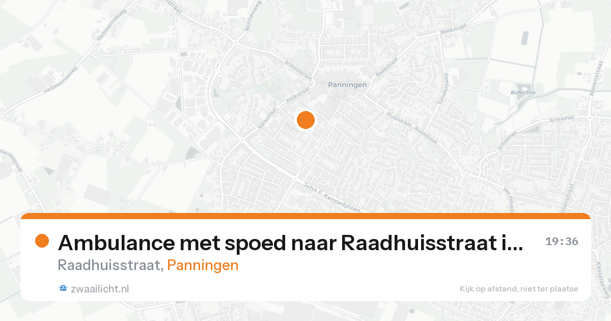 Ambulance met spoed naar Raadhuisstraat in Panningen — 12 aug 2026