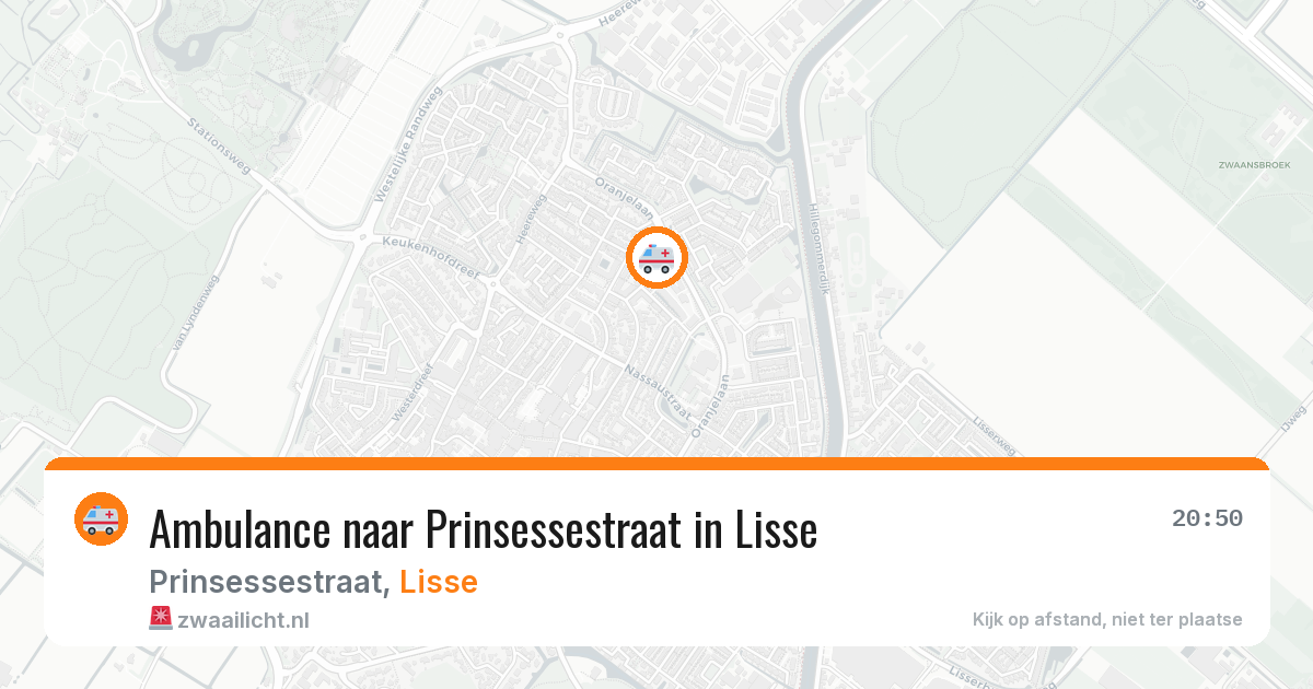 Ambulance naar Prinsessestraat in Lisse — 29 jun 2026