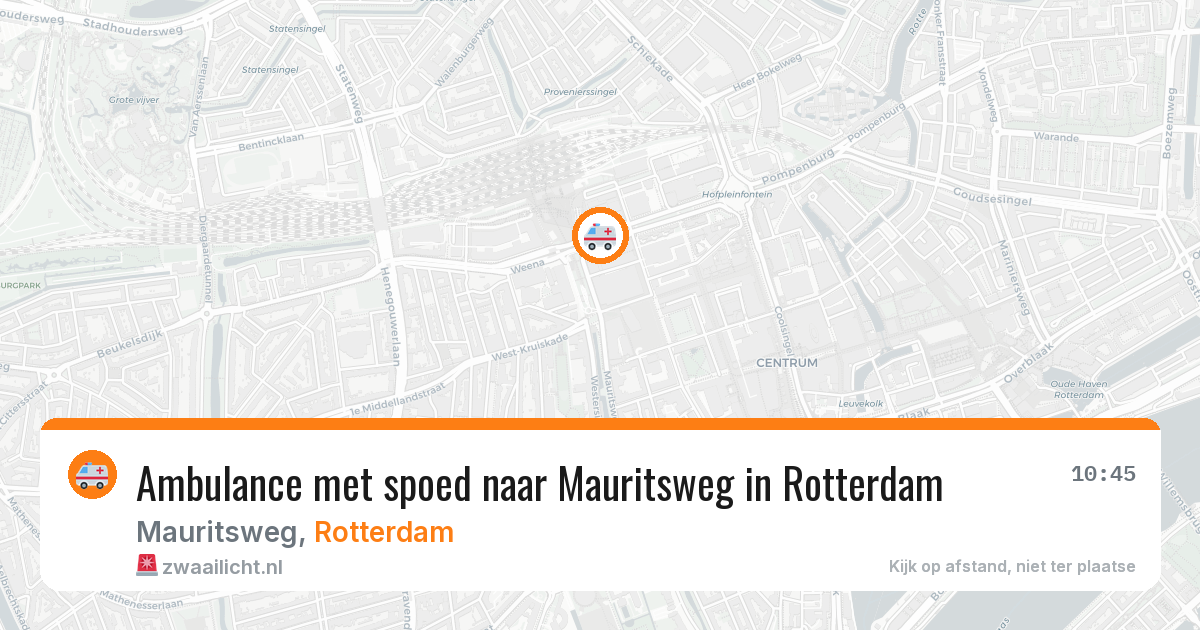 Ambulance met spoed naar Mauritsweg in Rotterdam — 6 jul 2026