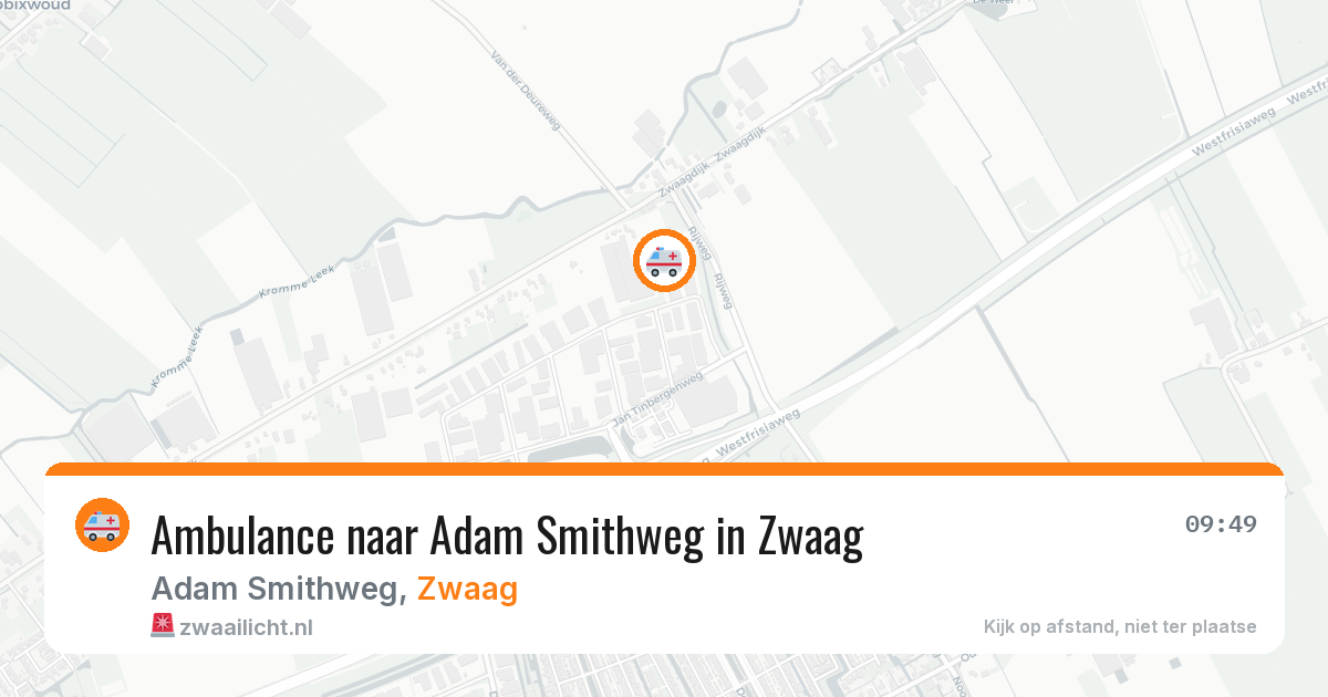 Ambulance naar Adam Smithweg in Zwaag — 22 apr 2026