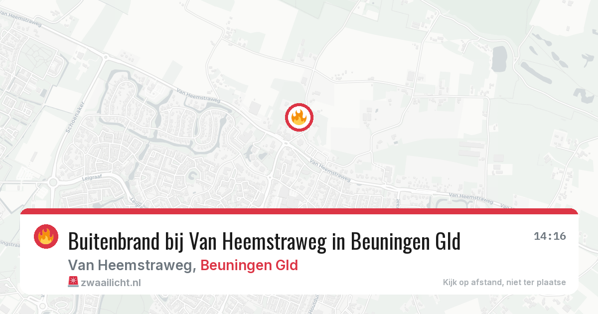 Buitenbrand bij Van Heemstraweg in Beuningen Gld — 30 mei 2026