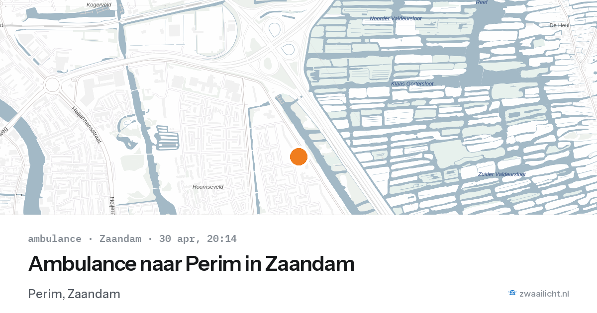 Ambulance naar Perim in Zaandam — 30 apr 2026