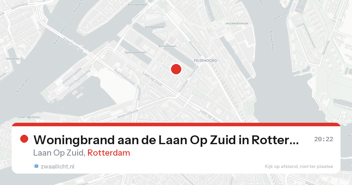 Woningbrand aan de Laan Op Zuid in Rotterdam — 22 aug 2026