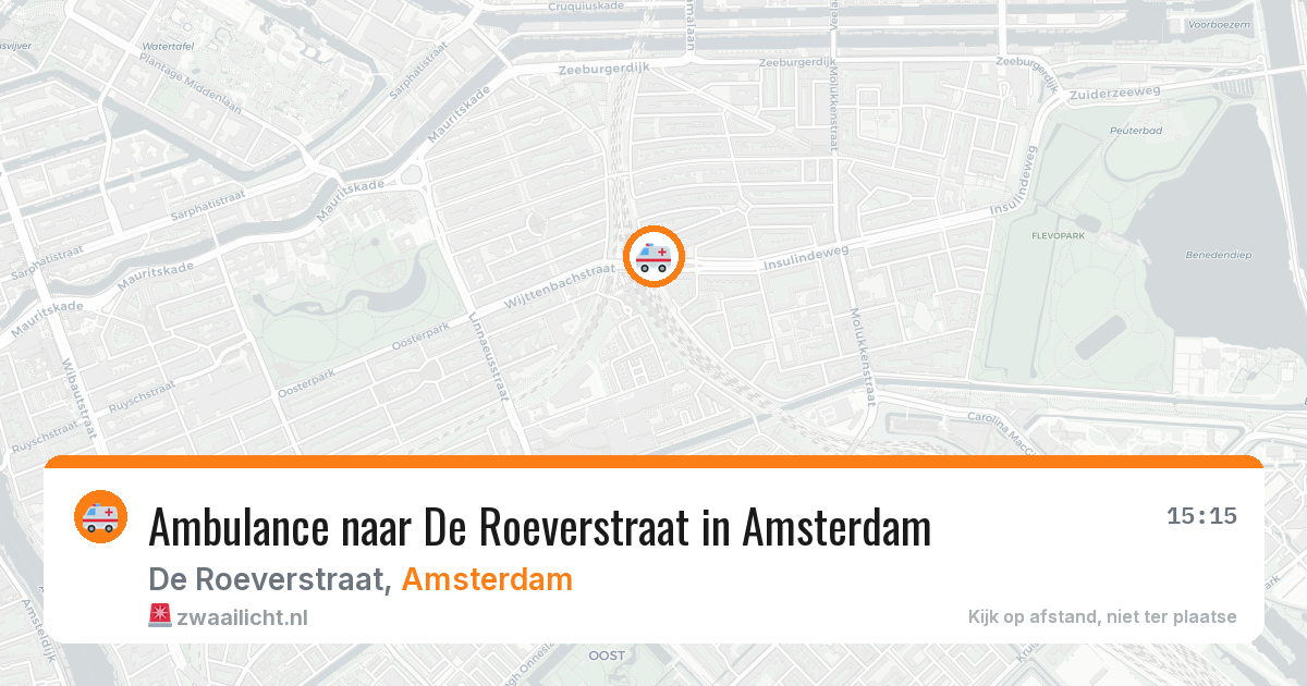 Ambulance naar De Roeverstraat in Amsterdam — 16 jul 2026
