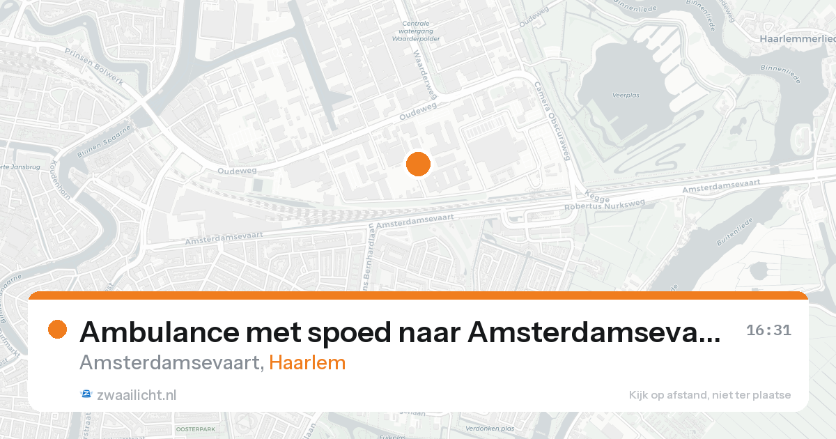 Ambulance met spoed naar Amsterdamsevaart in Haarlem — 18 aug 2026