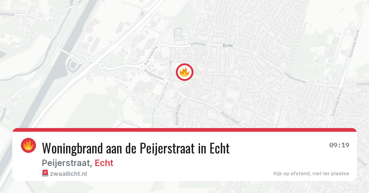 Woningbrand aan de Peijerstraat in Echt — 27 jun 2026