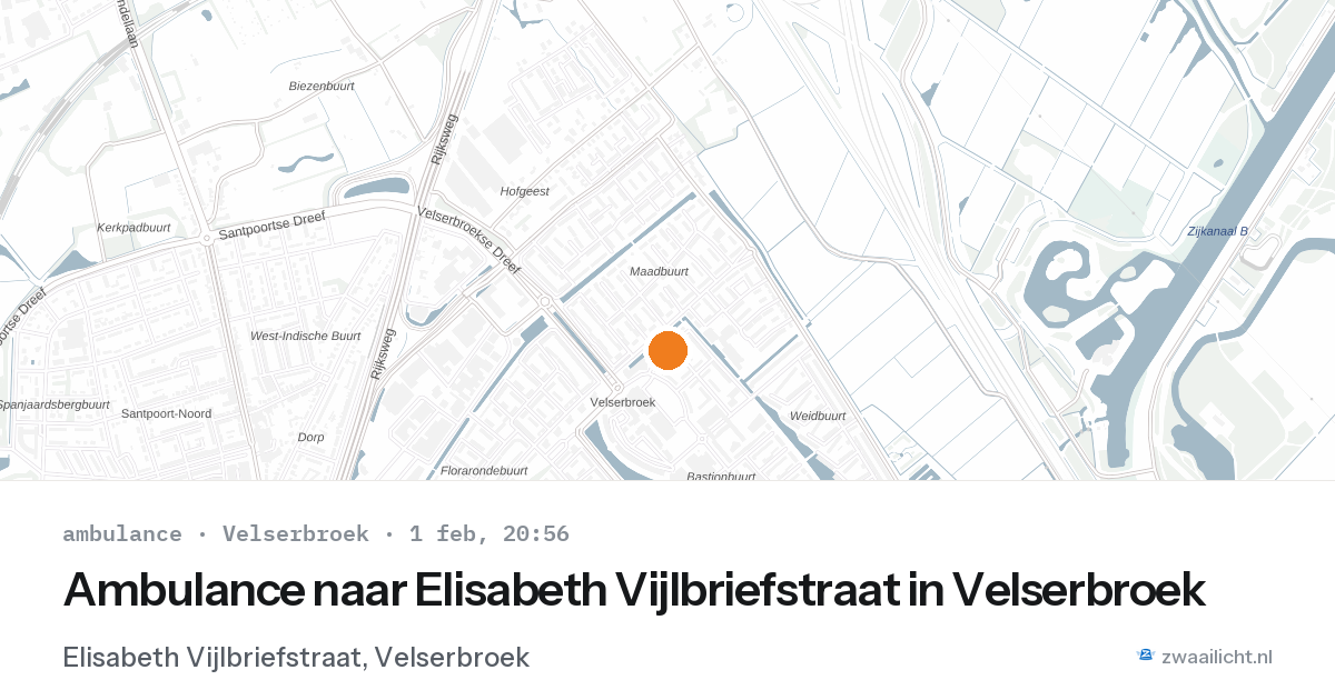 Ambulance naar Elisabeth Vijlbriefstraat in Velserbroek — 1 feb 2026