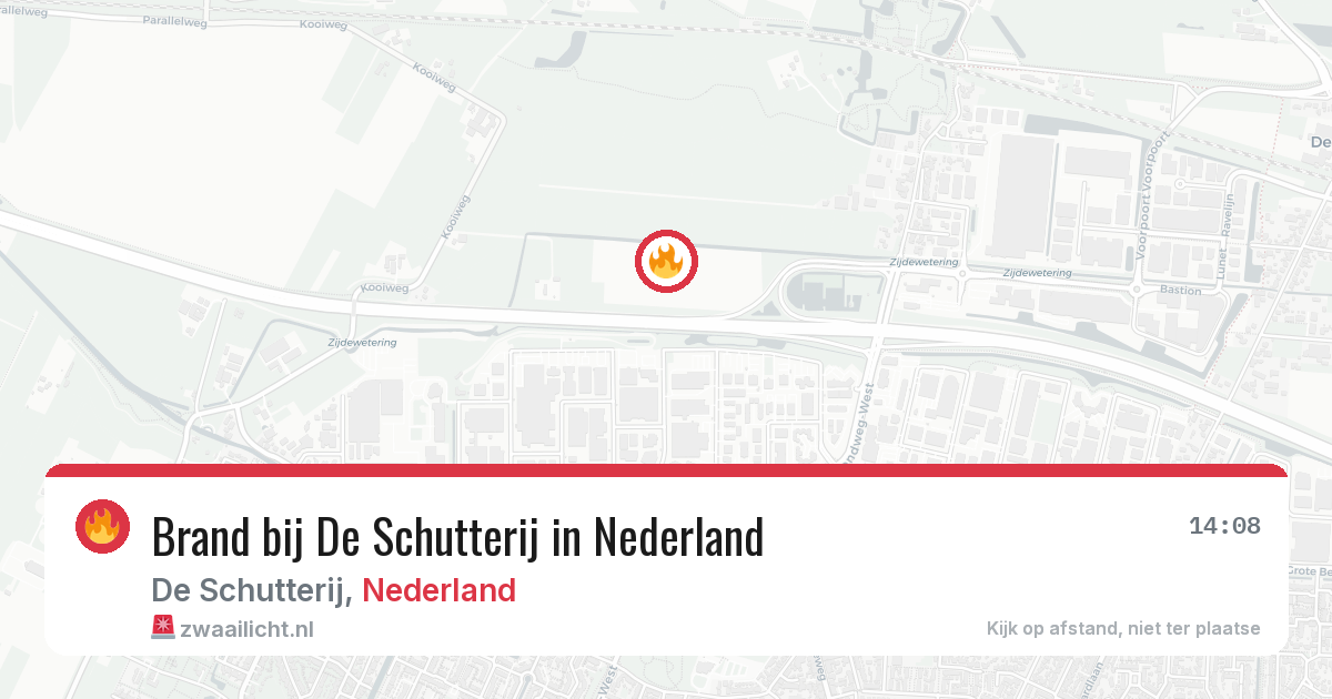 Brand bij De Schutterij in Nederland — 16 jun 2026
