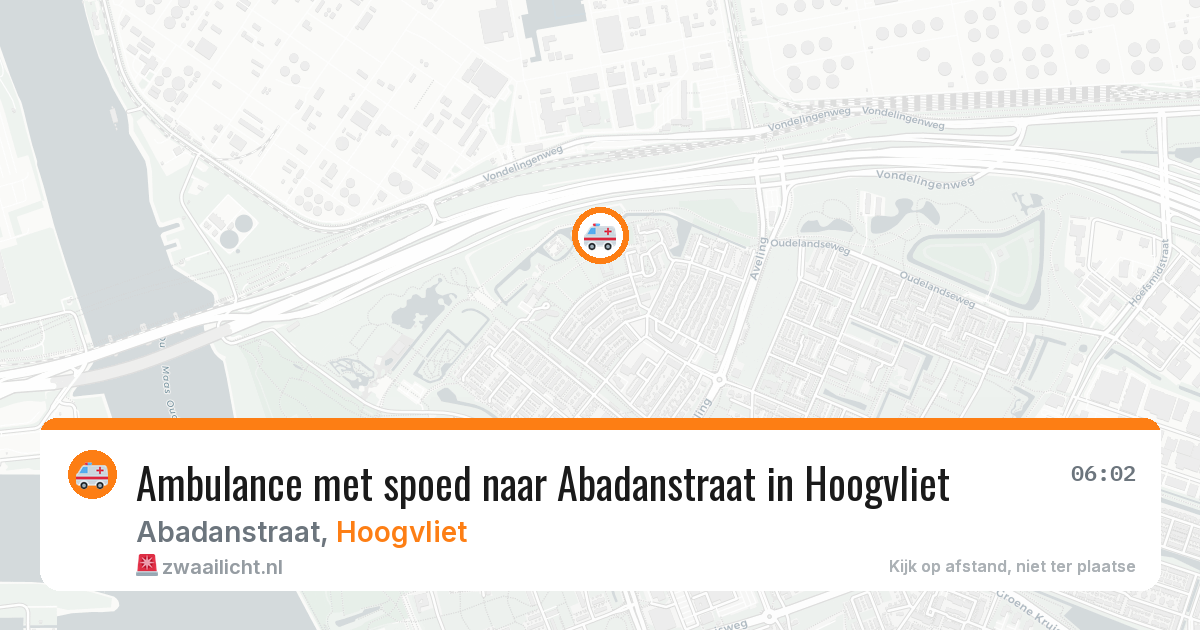 Ambulance met spoed naar Abadanstraat in Hoogvliet — 8 aug 2026