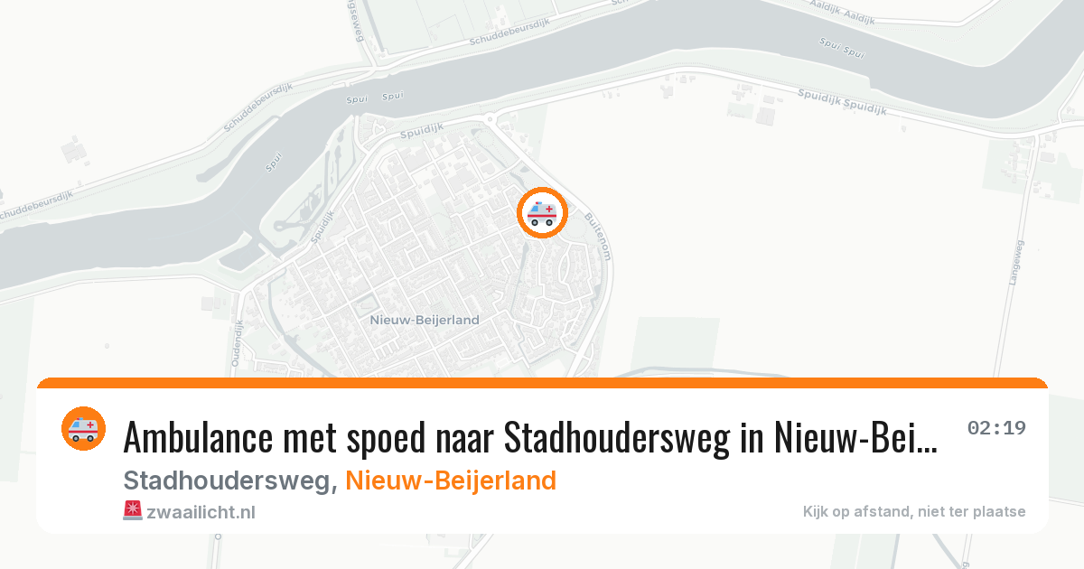 Ambulance met spoed naar Stadhoudersweg in Nieuw-Beijerland — 29 jul 2026