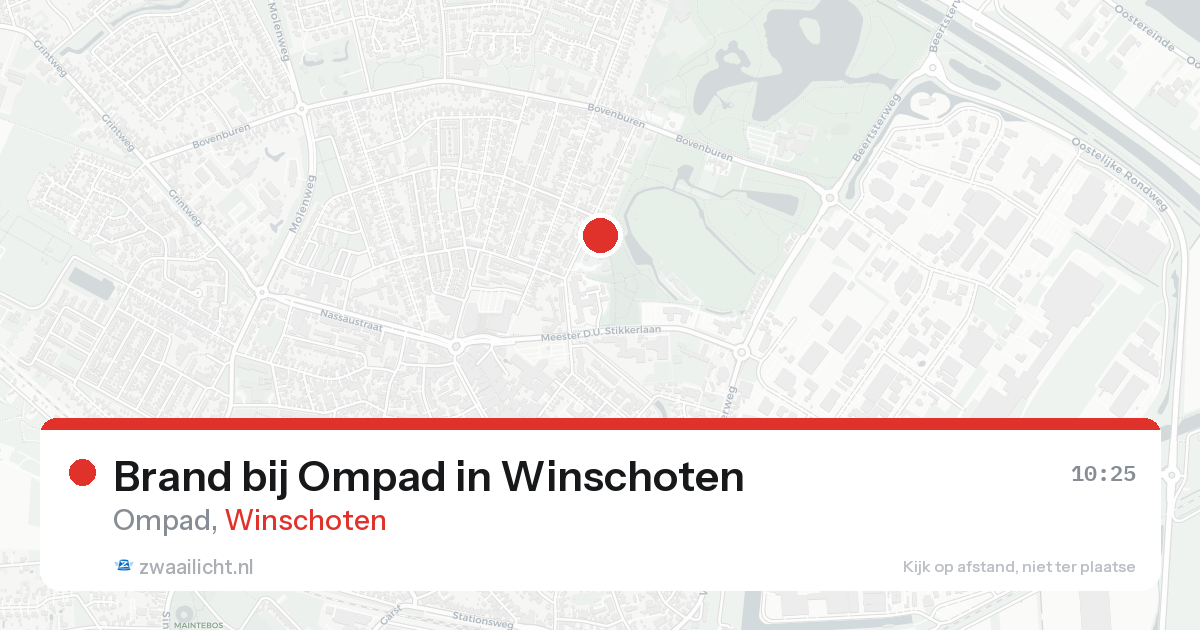 Brand bij Ompad in Winschoten — 24 aug 2026