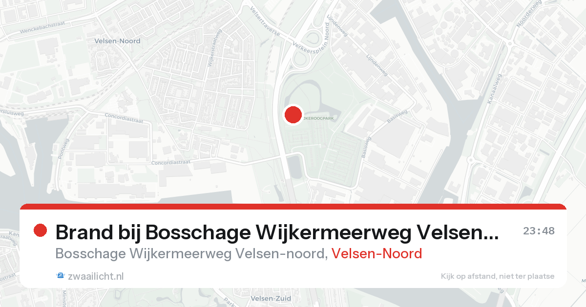 Brand bij Bosschage Wijkermeerweg Velsen-noord in Velsen-Noord — 17 aug 2026