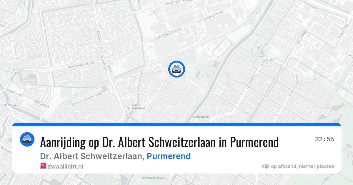 Aanrijding op Dr. Albert Schweitzerlaan in Purmerend — 6 apr 2026