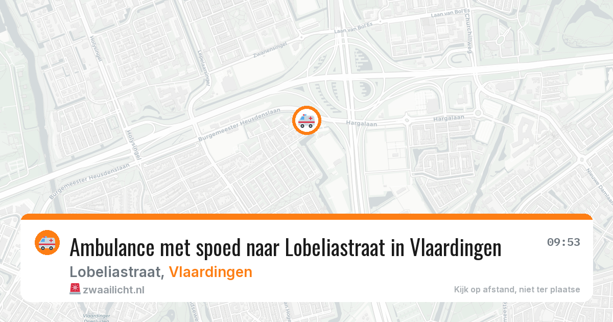 Ambulance met spoed naar Lobeliastraat in Vlaardingen — 9 jul 2026