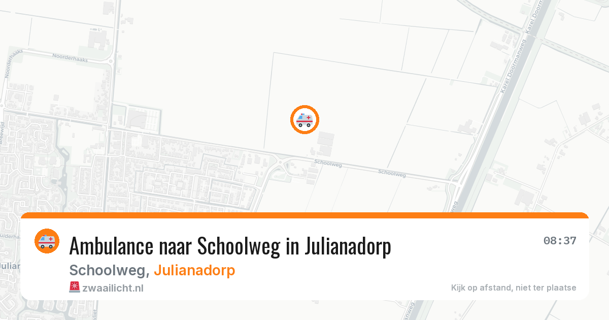 Ambulance naar Schoolweg in Julianadorp — 12 aug 2026