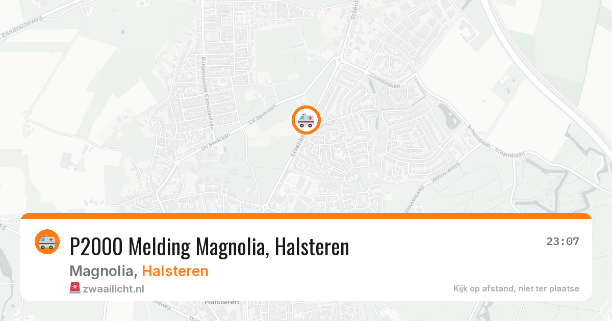 P2000 Melding Magnolia, Halsteren — 30 jan 2026