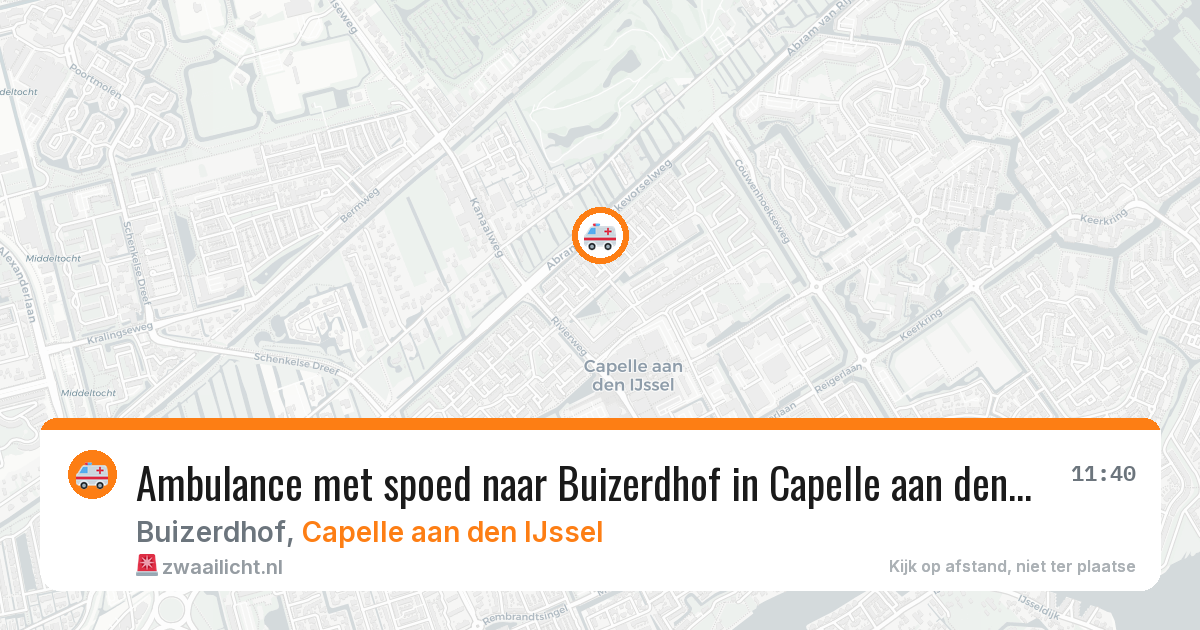 Ambulance met spoed naar Buizerdhof in Capelle aan den IJssel — 30 mei 2026