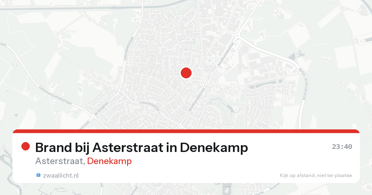 Brand bij Asterstraat in Denekamp — 21 aug 2026