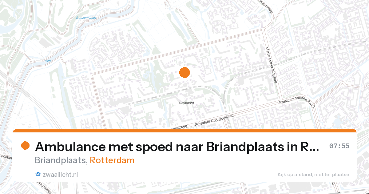 Ambulance met spoed naar Briandplaats in Rotterdam — 27 aug 2026