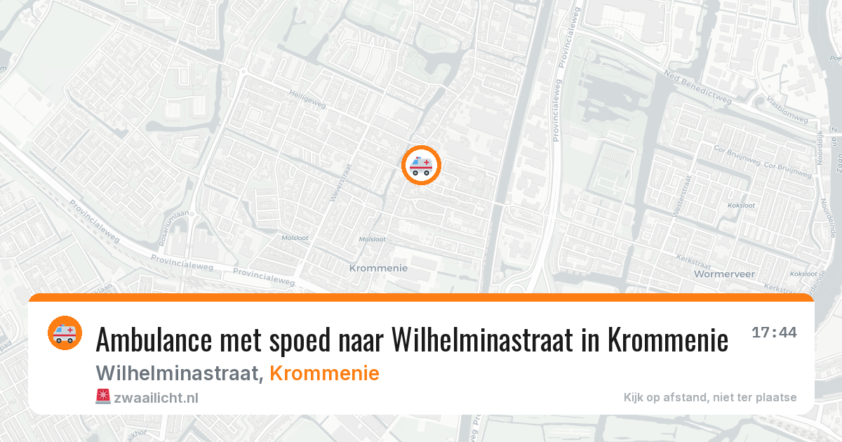 Ambulance met spoed naar Wilhelminastraat in Krommenie — 16 apr 2026