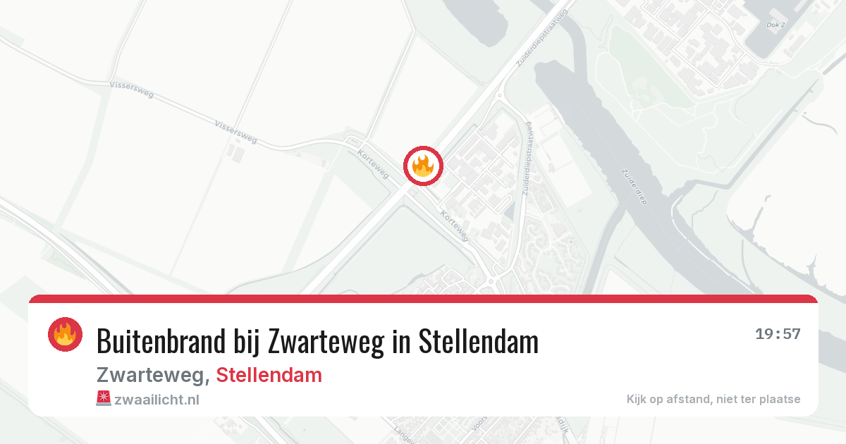Buitenbrand bij Zwarteweg in Stellendam — 26 mrt 2026
