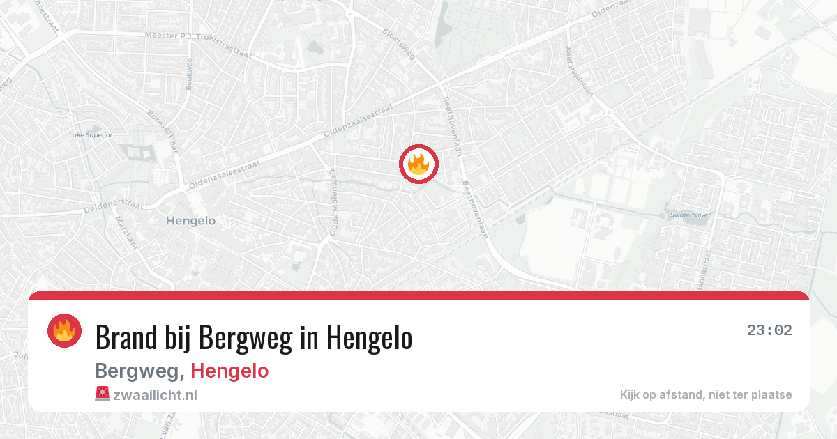 Brand bij Bergweg in Hengelo — 19 jun 2026