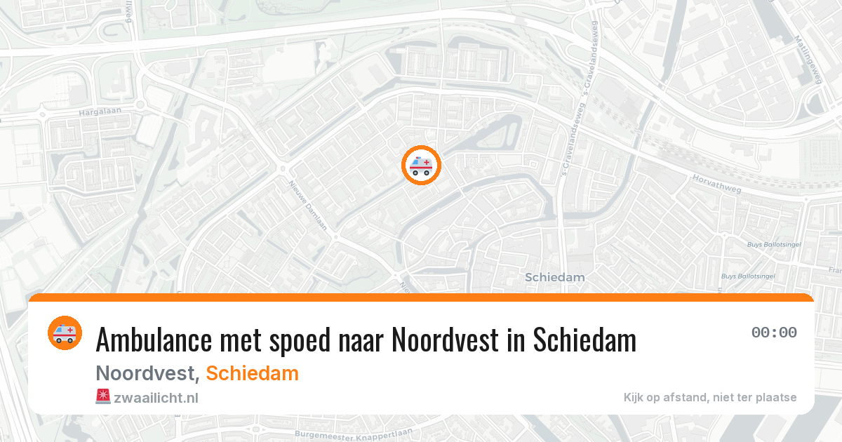 Ambulance met spoed naar Noordvest in Schiedam — 23 mei 2026